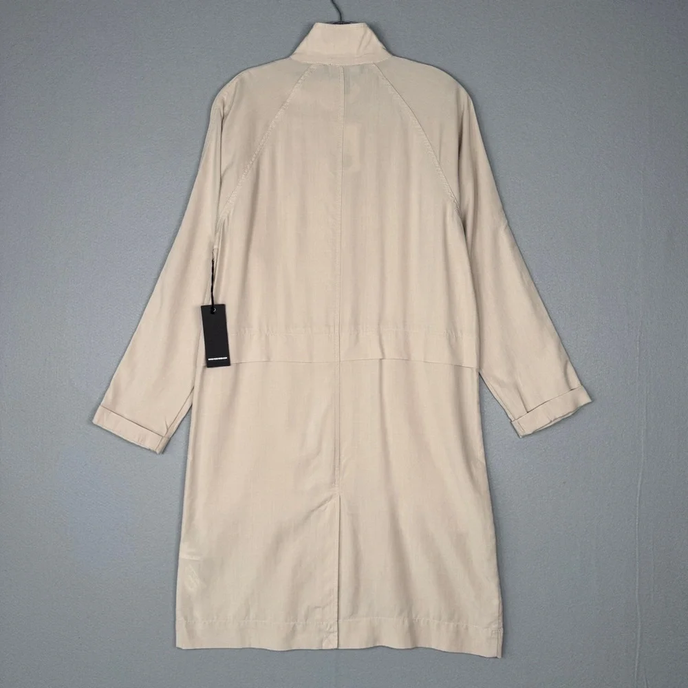Forever 21 Longline Utility Jacket Beige Lyocell S‎ Lightweight Casual